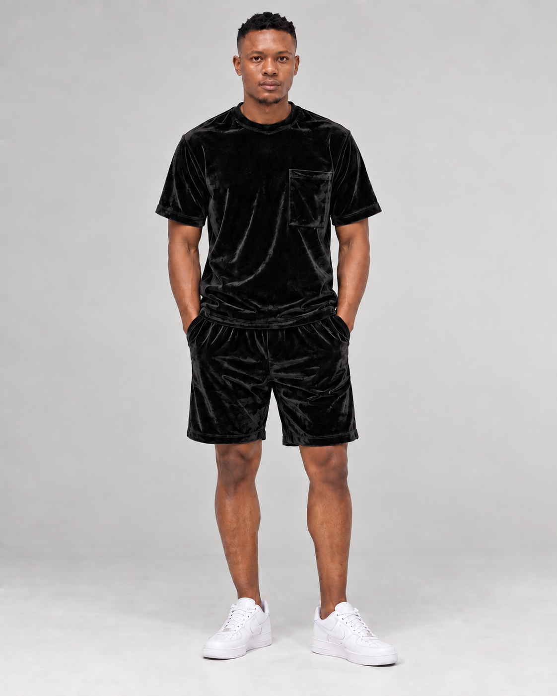 Velvet Shorts Set